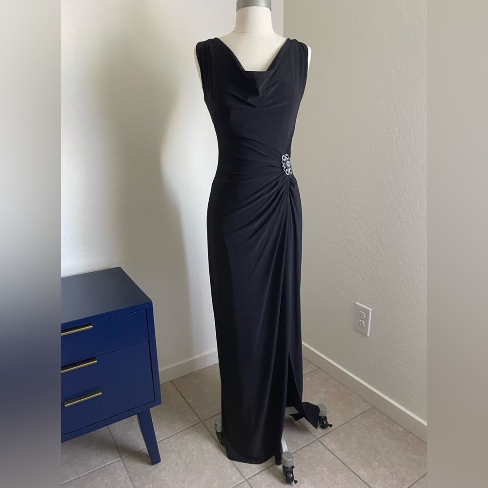 Ralph Lauren Black Maxi Dress with Embellishment